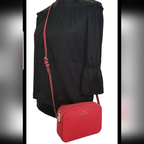 NWT! Kate Spade Gazpacho Red/Orange Mini Camera Crossbody Bag - Picture 1 of 14